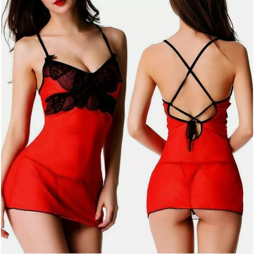Sexy🍑🍑🌶 Lingerie Lace Dress Sleepwear G-string